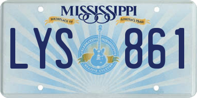MS license plate LYS861