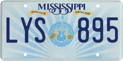MS license plate LYS895