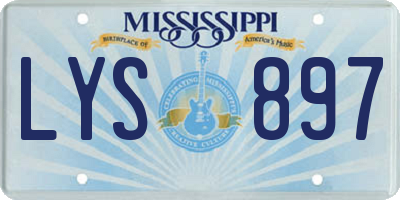 MS license plate LYS897