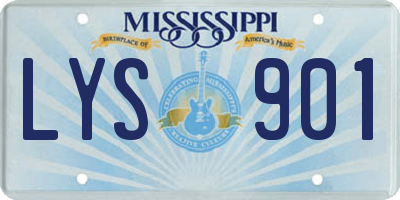 MS license plate LYS901