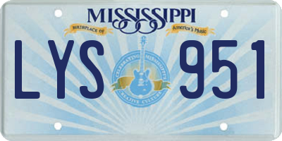 MS license plate LYS951