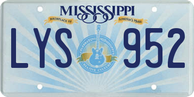 MS license plate LYS952