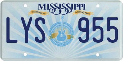 MS license plate LYS955