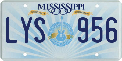 MS license plate LYS956