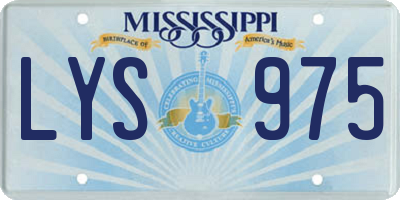 MS license plate LYS975