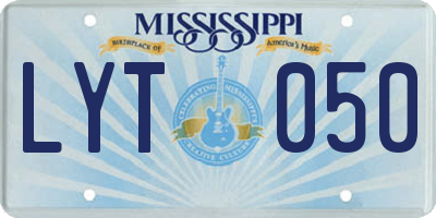 MS license plate LYT050