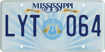 MS license plate LYT064