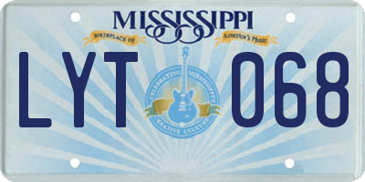 MS license plate LYT068