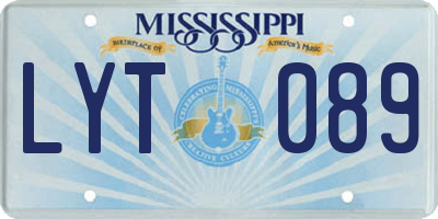 MS license plate LYT089