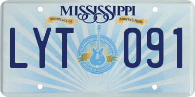 MS license plate LYT091