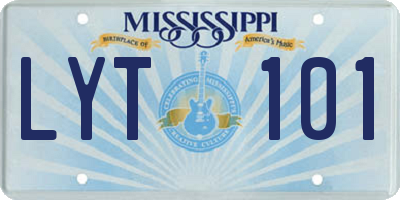 MS license plate LYT101