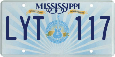 MS license plate LYT117