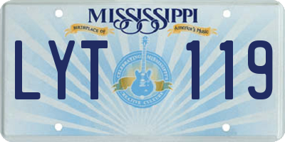 MS license plate LYT119