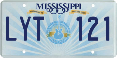 MS license plate LYT121