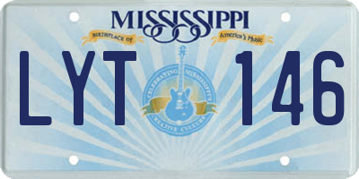 MS license plate LYT146