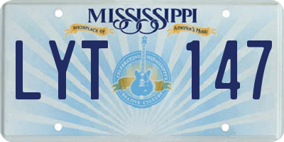 MS license plate LYT147