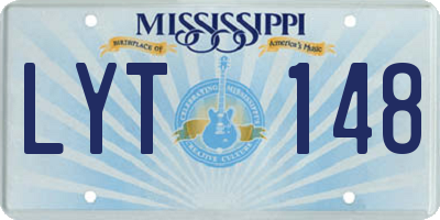 MS license plate LYT148