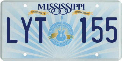 MS license plate LYT155