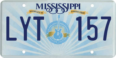 MS license plate LYT157
