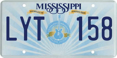 MS license plate LYT158