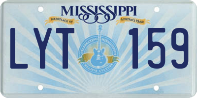 MS license plate LYT159
