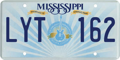 MS license plate LYT162