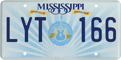 MS license plate LYT166