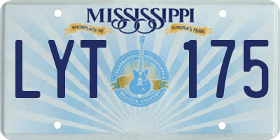 MS license plate LYT175