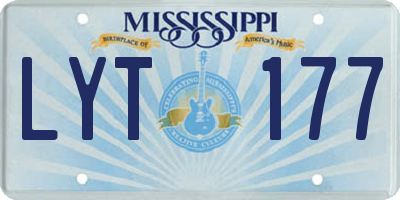 MS license plate LYT177