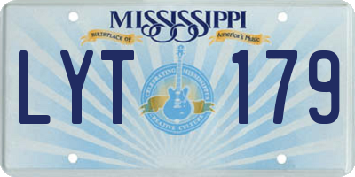 MS license plate LYT179