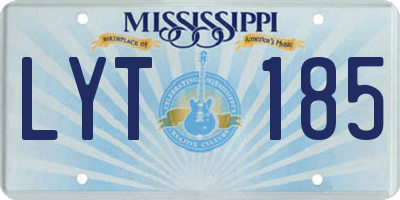 MS license plate LYT185