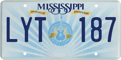 MS license plate LYT187