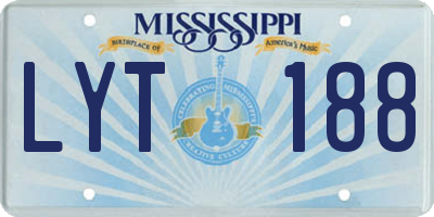MS license plate LYT188