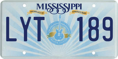 MS license plate LYT189