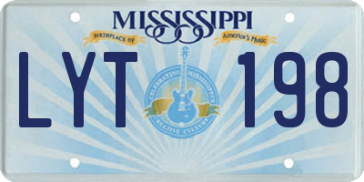 MS license plate LYT198