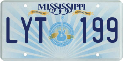 MS license plate LYT199