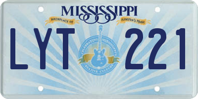 MS license plate LYT221