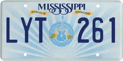 MS license plate LYT261