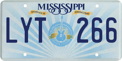 MS license plate LYT266