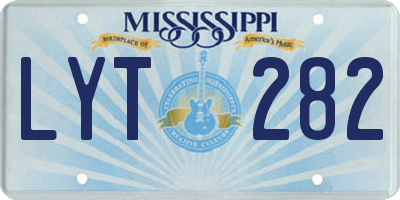 MS license plate LYT282