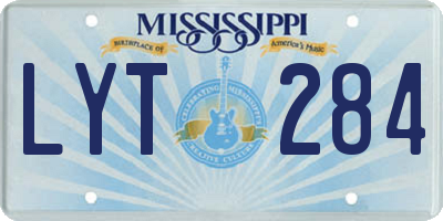 MS license plate LYT284