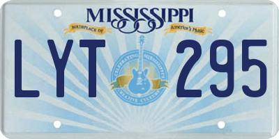 MS license plate LYT295