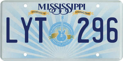 MS license plate LYT296
