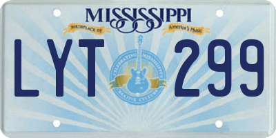 MS license plate LYT299