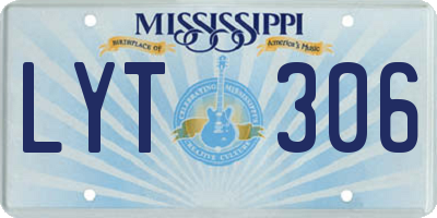 MS license plate LYT306