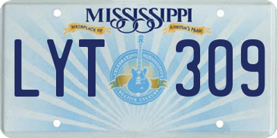 MS license plate LYT309