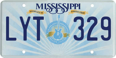 MS license plate LYT329