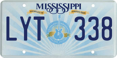 MS license plate LYT338