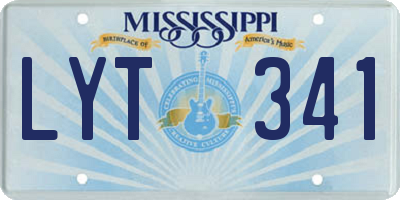 MS license plate LYT341