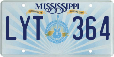 MS license plate LYT364